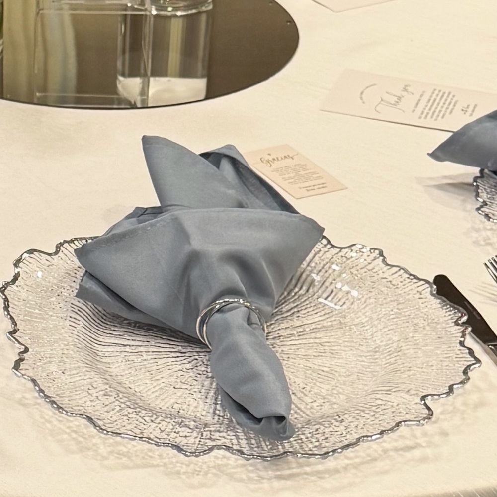 Elegant Silver-Gray Napkin Set for Home Dining